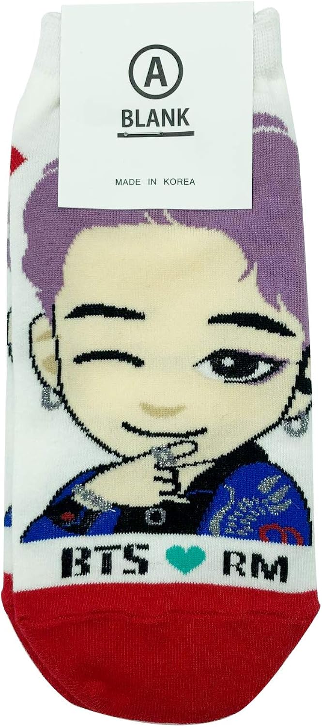 Amazon レディース Kpop Bts 防弾少年団 漫画キャラクター ソックス Rm Jungkook Jimin Jin J Hope Suga ソックス 通販