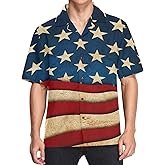 visesunny Mens Casual Button Down Short Sleeve Hawaiian Shirt Aloha Shirt