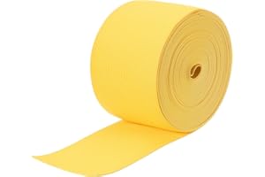 MECCANIXITY Elastic Bands for Sewing 3" 10 Yard Yellow Knit Elastic Spool High Elasticity for Wigs, Waistband, Pants