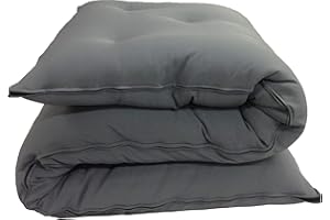 D&D FUTON FURNITURE Twin Size Traditional Japanese Floor Futon Mattresses, Tatami Foldable Cushion Mats, Yoga, Meditation 80 x 39 x 3 (Gray)