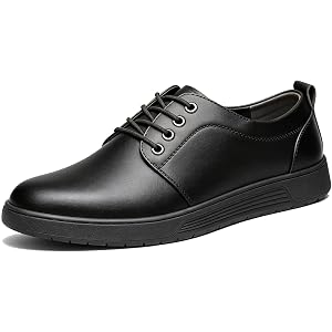 Men's Casual Dress Sneakers Leather Shoes Men Lace-Up Oxfords | Comfortable,Lightweight,Classic,Business Office,Fashion Walki