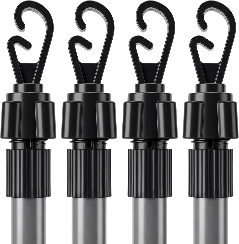 Vivo Technologies 2.2m Telescopic Washing Line Prop Pole Set of 4
