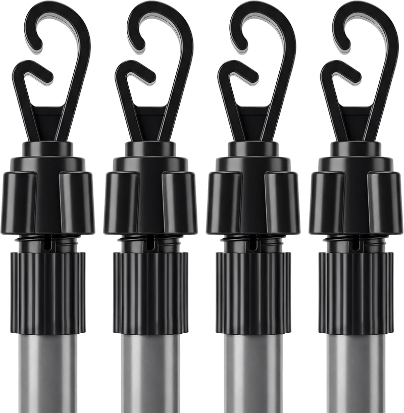 Vivo Technologies 2.2m Telescopic Washing Line Prop Pole Set of 4