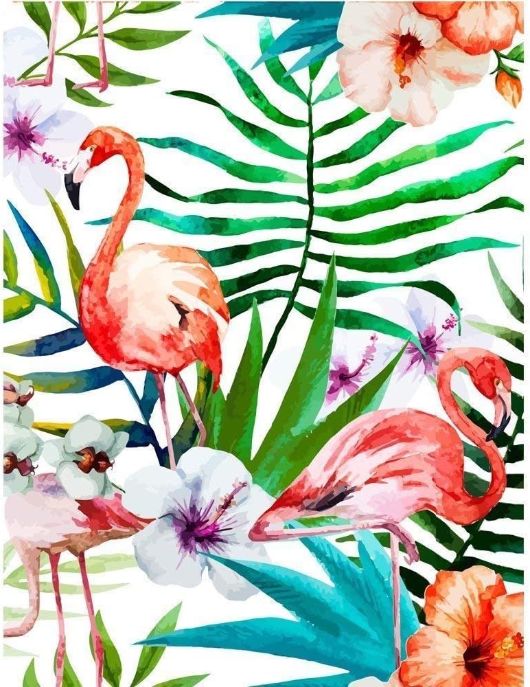 Zhichengbosi 5D Diamond Painting, Arts Craft Diamond Embroidery Painting, Flamingos Painting With Diamonds Drill Size 11.8 x 15.7 inch