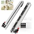 YENUO Undermount Soft Close Drawer Slides Bottom Mounted 9 12 15 18 21 24 Inch Ball Bearing Runners Rails for Cabinets with Face Frame and frameless,come with Rear Mounting Brackets 78 Lb Load 6 Pairs
