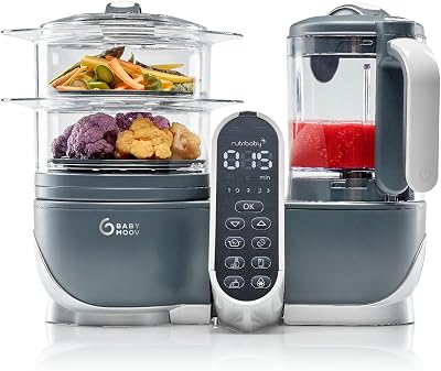 Babymoov Nutribaby Plus 6-in-1 Baby Food Maker Grey 2200ml Capacity