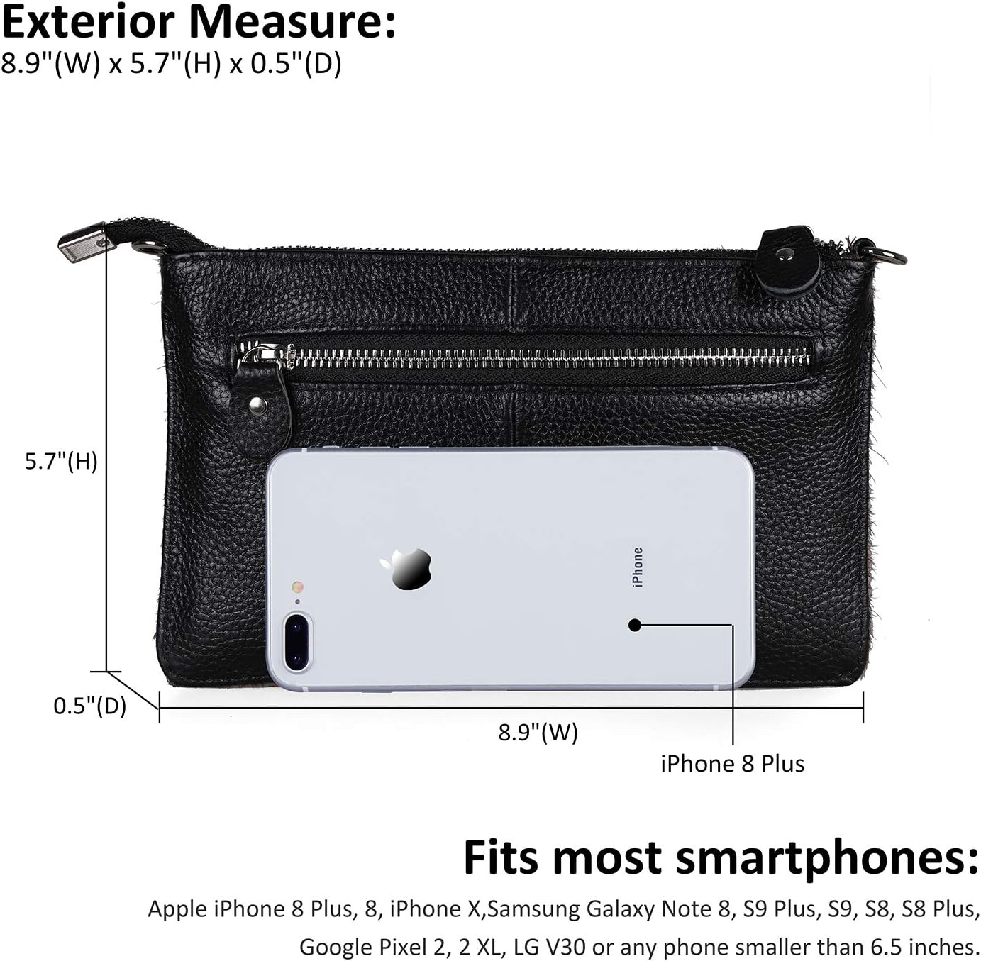 befen Small Crossbody Bags Genuine Leather Cross Body Phone Bag Wristlet Clutch Purses for Women Handbags & Shoulder Bags - Image 4