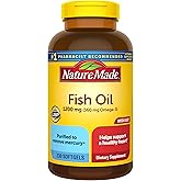 Nature Made Fish Oil Omega 3 Supplements, 1200 mg Softgels, Omega 3 Fish Oil for Healthy Heart Support, 230 Softgels, 115 Day Supply