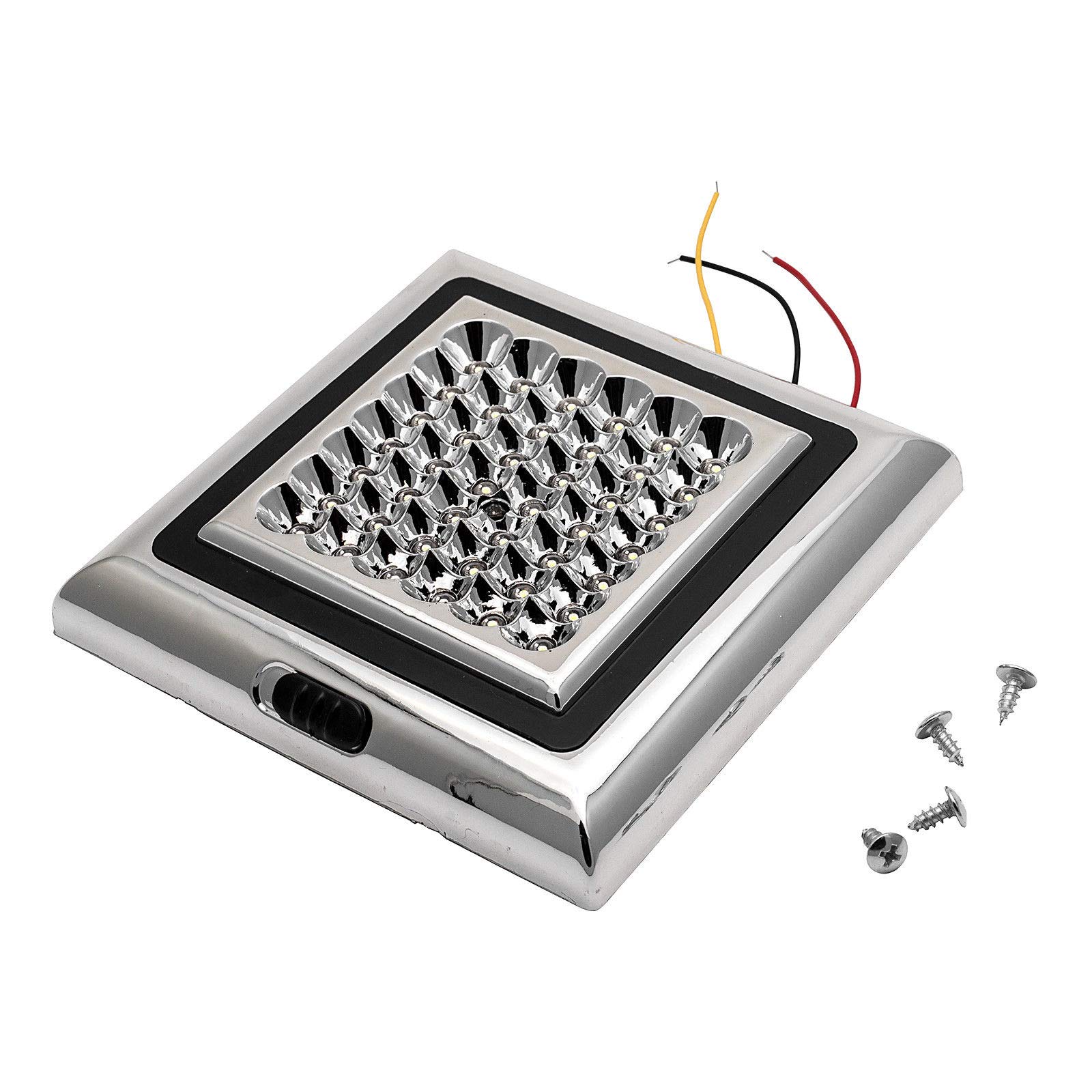 Riloer LED Ceiling Lights, 12V Car Spot Interior Roof Lamps for Motorhome Caravan Camper RV Trailer Truck Vehicle Boat with 42 LED Lights, Super Bright White Light