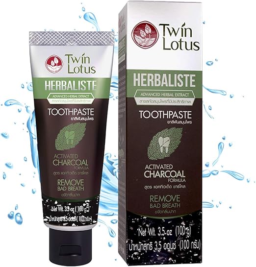 Twin Lotus Active Charcoal Toothpaste Herbaliste Triple Action 100g (3.