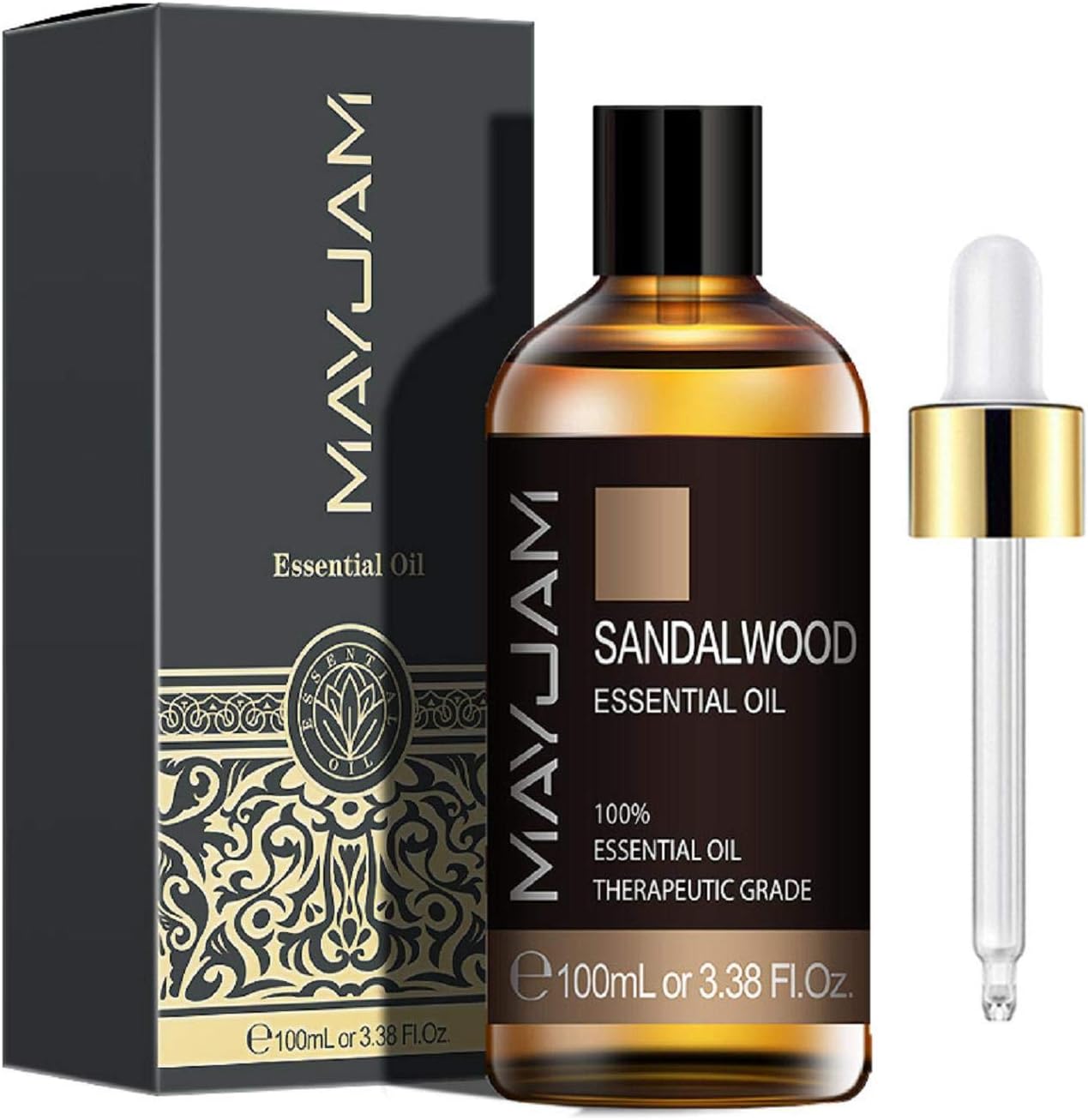 MAYJAM Sandalwood Essential Oils 100ML, Sandalwood Oil for Diffuser Humidifier, DIY, Home, Office, 100 ml (Pack of 1)