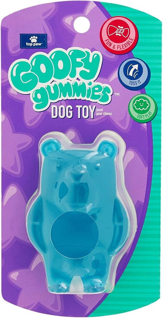 blue bear dog toy