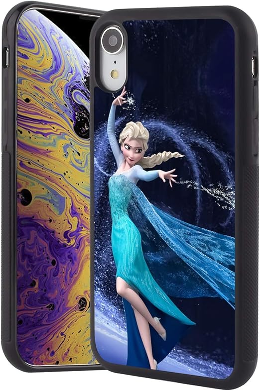 Amazon Co Jp ディズニーコレクション かわいいアナと雪の女王 壁紙 電話カバー Iphone Xr ブラック 耐衝撃 Tpu ハードpcバックデザイン 家電 カメラ