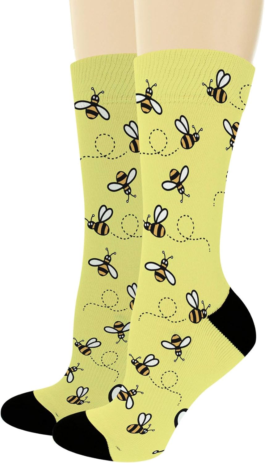 Bumble Bee Present Queen Bee Socks Cute Bee Novelty Gifts Bumble Bee Gifts 1Pair
