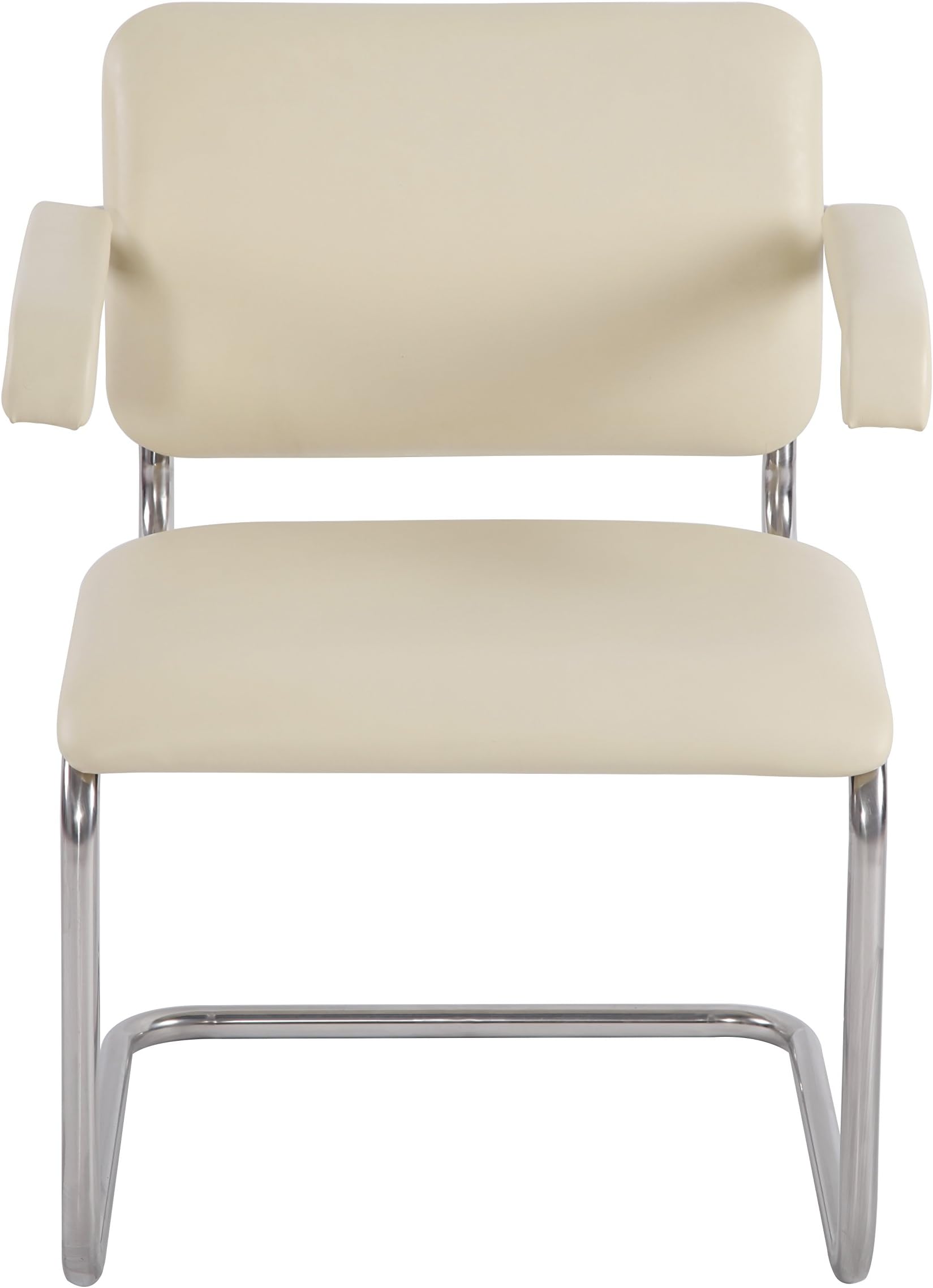 MLF Marcel Breuer Cesca Cantilever Arm Chair Upholstered in Flexible Foam W with Bended Stainless Steel Tube Frame…