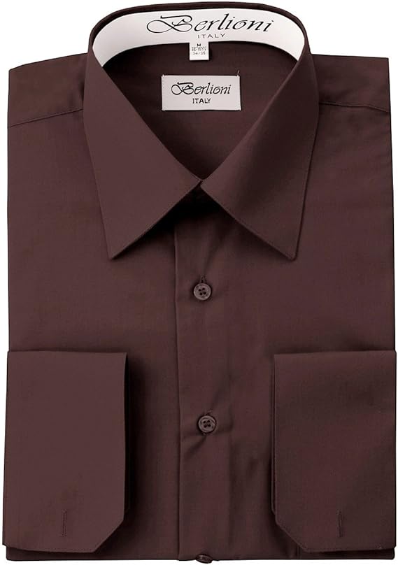 Amazon エレガントなメンズボタンダウンブラウンドレスシャツ Us サイズ Xxxx Large カラー ブラウン シャツ 通販