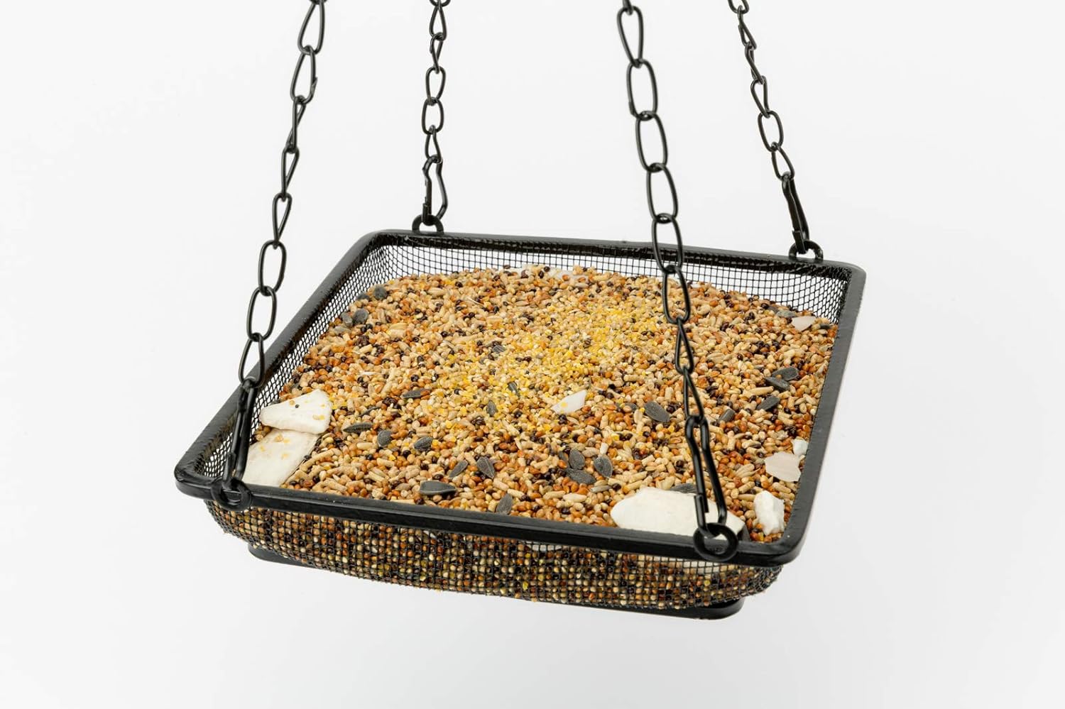 WOSIBO Hanging Bird Feeder Tray, Platform Metal Mesh Seed Tray for Bird Feeders, Outdoor Garden Decoration for Wild Backyard Attracting Birds : Garden & Outdoor