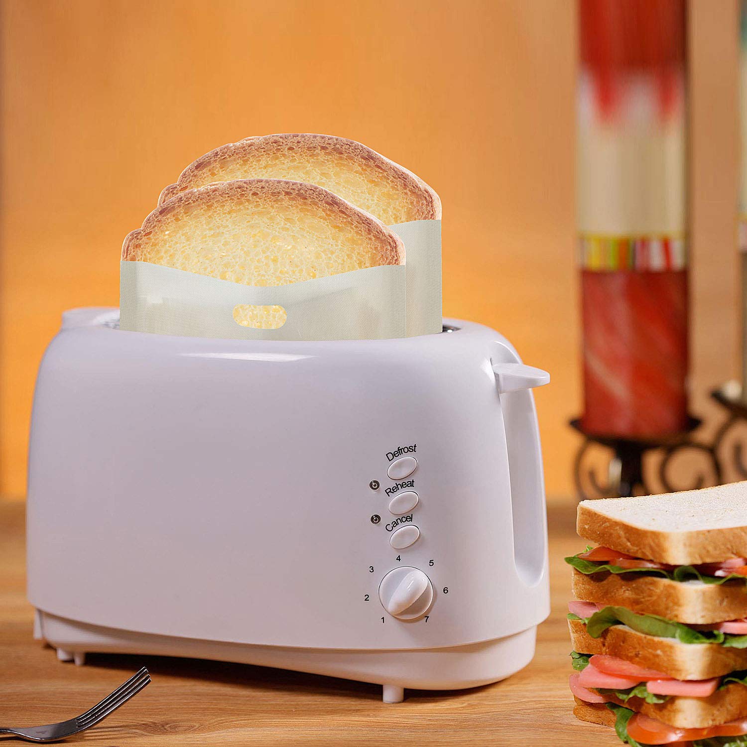 WolinTek 10 Piezas Bolsas para tostar Reutilizables Antiadherentes ...