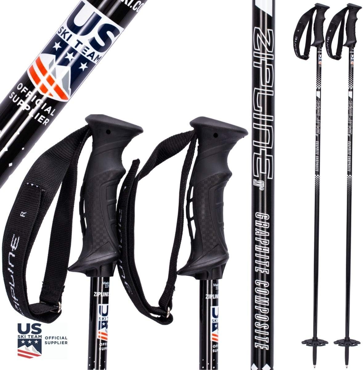 Ski Poles Graphite Carbon Composite - Zipline Blurr 16.0 - U.S. Ski Team Official Supplier