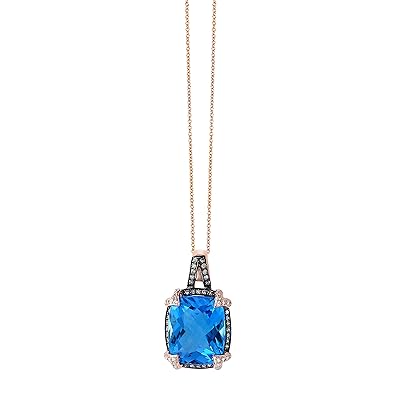 Effy Rose Gold Pendant with Diamond, Blue Topaz, and Argentina Ubuy
