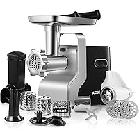 Electric Meat Grinder, 2500W Max Powerful AICOK MG2950R 5-IN-1 Meat Mincer with Sausage Stuffer, Vegetable Slicer…