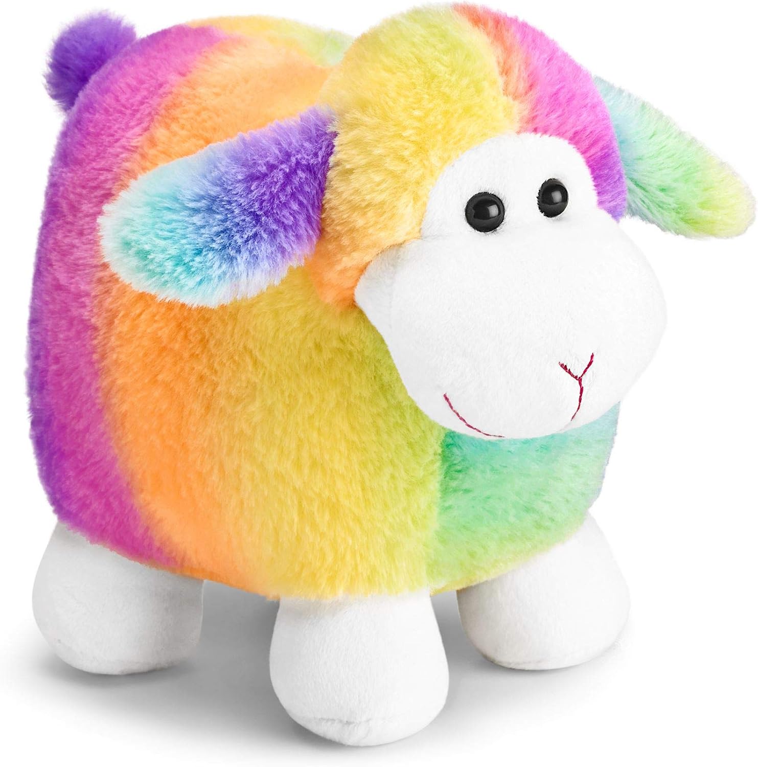 Mousehouse Gifts - Rainbow-Coloured Lamb Soft Toy, Plush Cuddly Teddy for Children, Multicolor, 27 cm