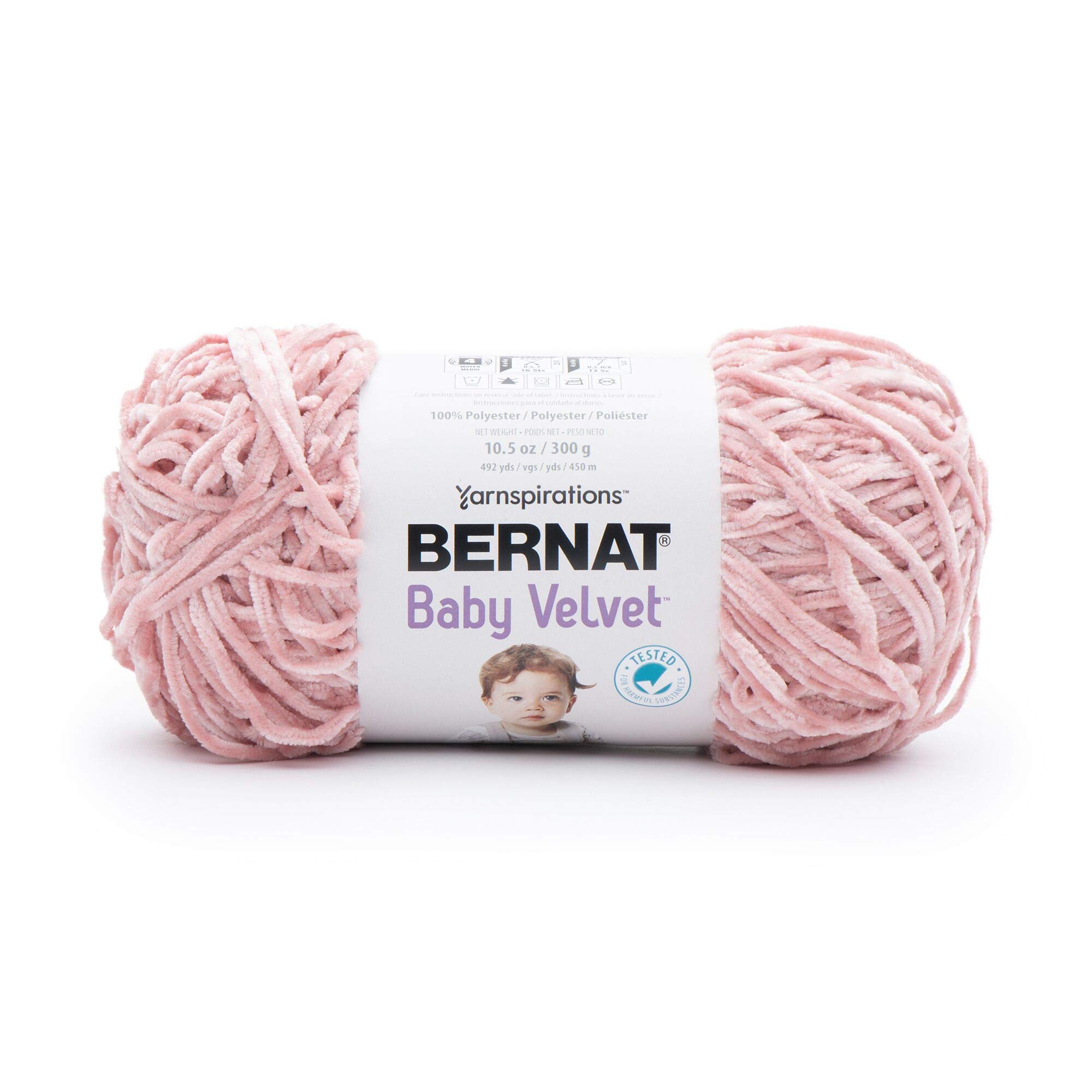 Bernat 16418686002 Baby Velvet Yarn, Restful Rose, 300g