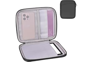 CAYEELU Padded Sleeve Pouch for 6-7 Inch eBook/E-Reader/Kindle Paperwhite/Kindle Oasis (Black-PU)