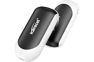 Karecel Hand Warmers Rechargeable 2 Pack, 5000mAh Hot Electric 2 in 1 Hand Warmer Portable Pocket Heater Reusable Handwarmers, Best Electronic Gifts for Men Women Kids, Hunting, Golf, Camping