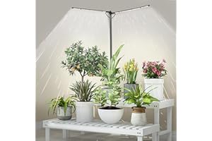 bodkar Plant Grow Lights for Indoor Plants Full Spectrum with 3/6/9H Timer & Dimming, Slim Plant Lights for Indoor Growing with 6000K White Red LEDs for Various Plants