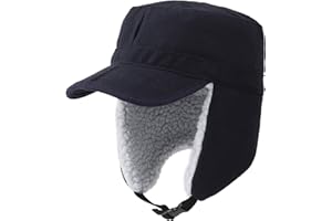 AISIYEDO Winter Windproof Ear Flap Hats Denim Baseball Cap Ushanka Trapper Hat Men&Women Fashion Army Cap