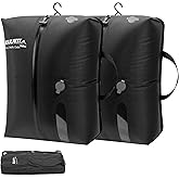 2 Pack Reusable Vacuum Bags for Travel,Waterproof Professional IP67 Zipper Reusable Vacuum Compression Bags,Space Saver Bags for Suitcases Backpack(No Pump)