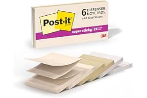 Post-it Super Sticky Dispenser Pop-up Notes, 6 Sticky Notes Pads, 3 x 3 in., School Supplies and Oﬃce Supplies, 2X the Sticki