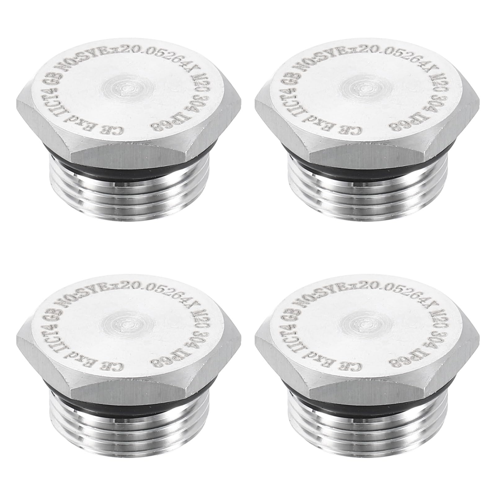 HARFINGTON 4pcs 304 Stainless Steel Pipe Plug