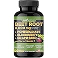 Gade Nutrition Beet Root Capsules Concentrated | Extra Strength Beetroot Extract Formula | Elderberry with Vitamin C and Zinc, Pomegranate, Grape Seed |Made in USA