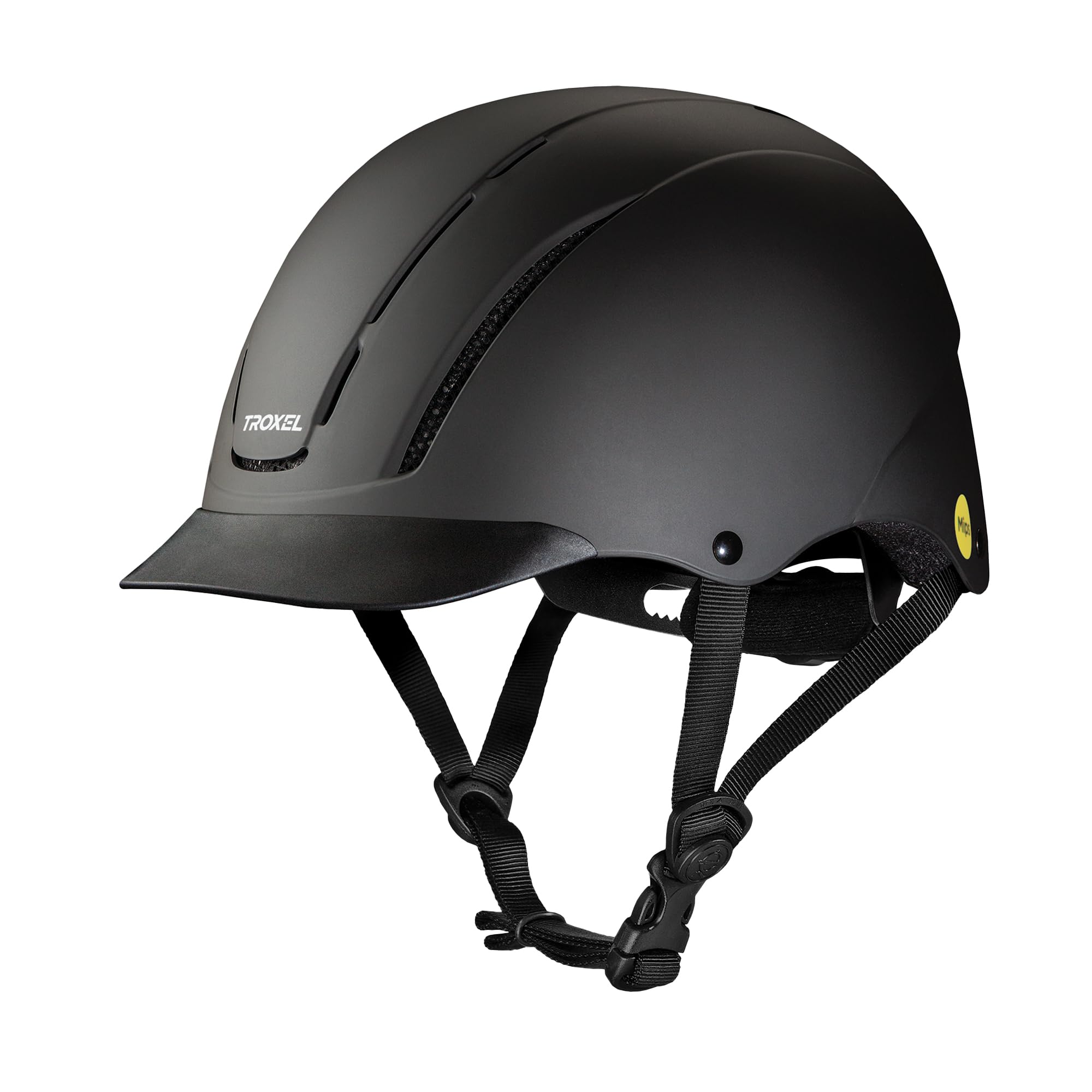 Troxel Spirit with MIPS Technology Full Coverage Horse Riding Helmet, Horseback Riding Gear for Equestrians, Medium (7-7-3/8), Black Duratec Image