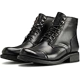 SUREWAY Mens Casual Leather Dress Boots | 6 in Lace Up Ankle Boots - Slip on Chukka Boots Classic Comfort Oxford Fashion Chelsea for Mens Walking Comfort (Office,Casual,Driving,Work,Dress)