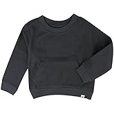 HonestBaby unisex-baby Comfy Crew Sweatshirt With Pockets 100% Organic Cotton for Toddler, Baby Boys, Girls