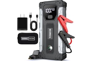 Sharmeal Car Battery Jump Starter 6000A, Jump Starter Battery Pack for All Gas and 10.0L Diesel, 12V Portable Jump Box with LED Light