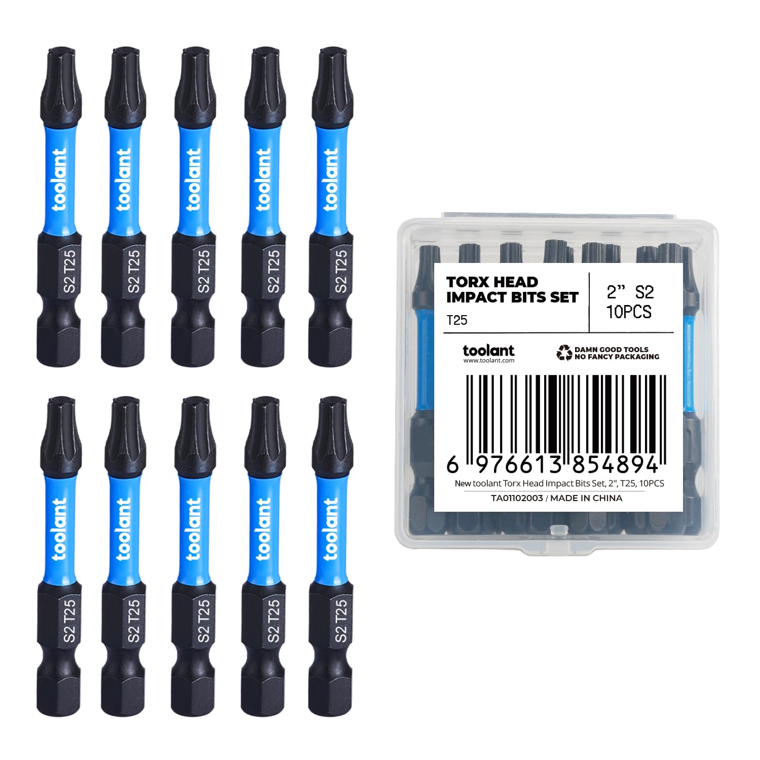 toolant 2” Impact Torx Bits 10pack