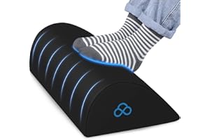 StepLively Foot Rest Ergonomic Pillow for Under Desk at Work, Anti-Fatigue Footrest Support Pillow for Fatigue & Pain Relief, Comfortable for Office Chair, Car Seat & Gaming Chair - Black