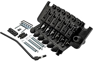 Musiclily 54mm Electric Guitar Double Locking Tremolo System Bridge for Floyd Rose Style Guitar Replacement, Black