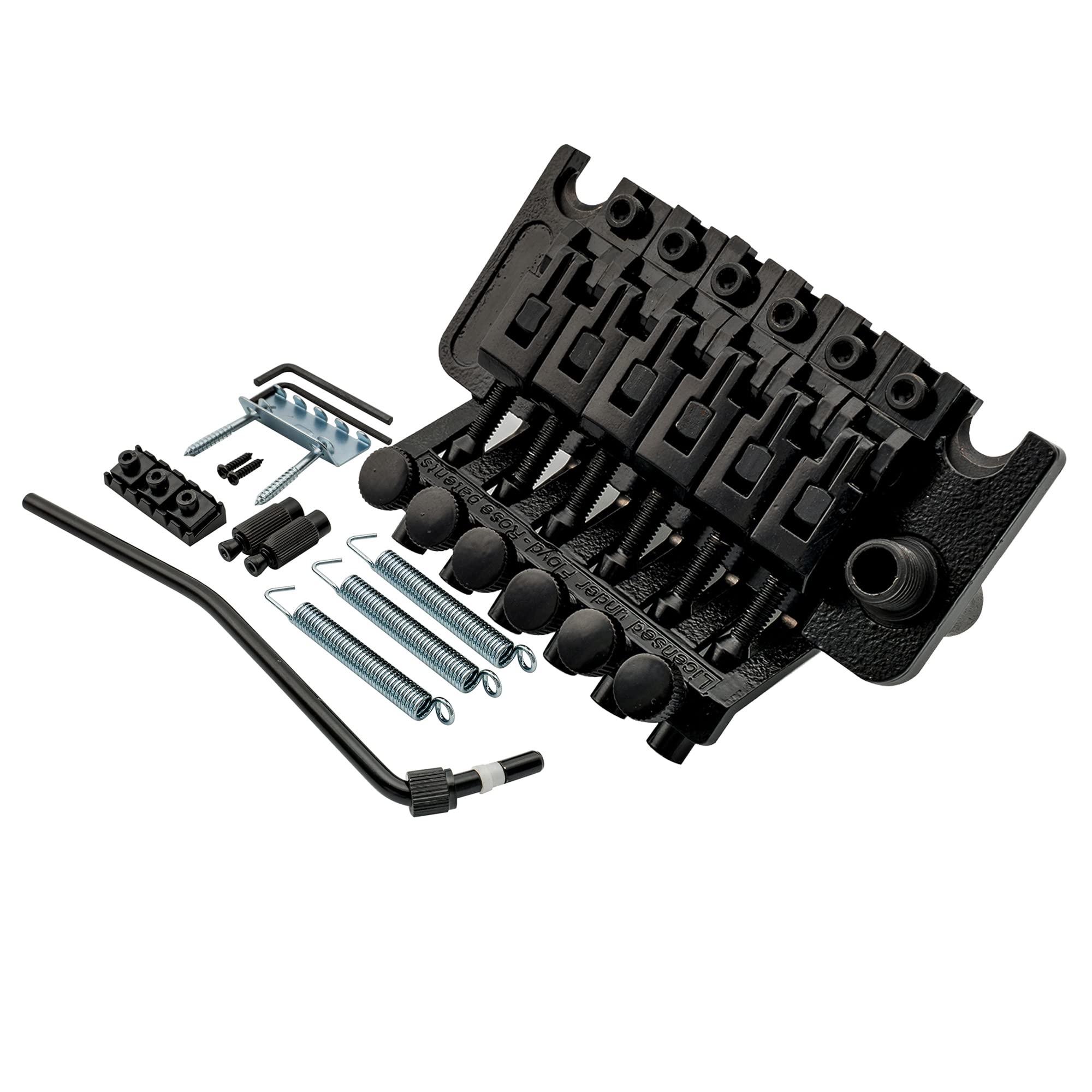 Musiclily Double Locking Tremolo System Bridge for Floyd Rose Style Electric Guitar,Black