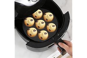 Silicone Molds for Air Fryers 7-inch Round Non-stick Cupcake Pans