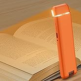 NeonIT Reading Light,Rechargeable Book Light for Reading in Bed,Upgraded Portable Clip-on LED Bookmark Lamp with Damping Hinge,Long Lasting,3 Colors&5 Brightness&Timer for Book Lovers,Kids(Orange)