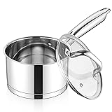 E-far Stainless Steel Saucepan with Lid, 3 Quart