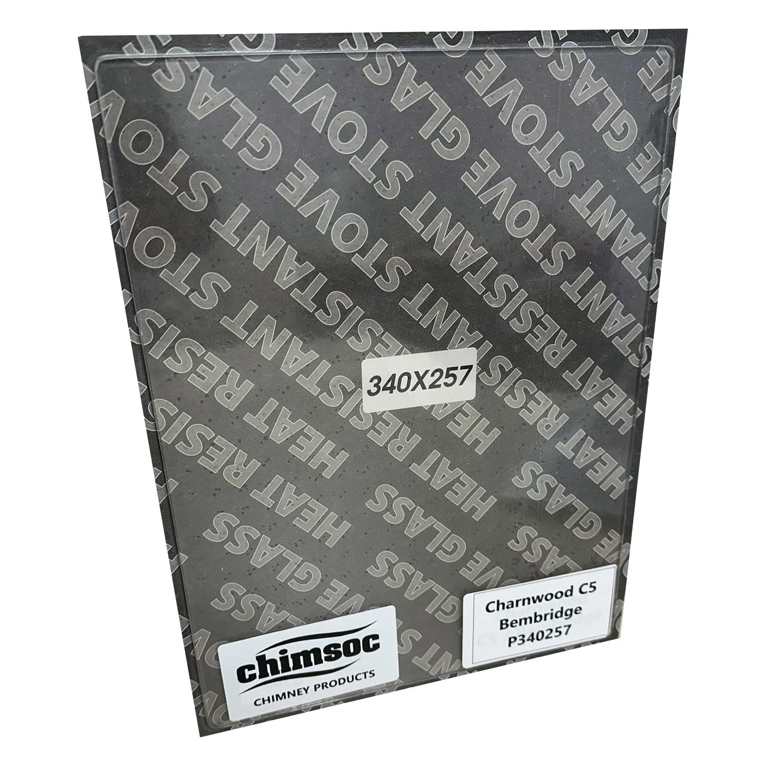 Chimsoc Replacement Stove Glass - Charnwood C Series C5 / Bembridge (340mm x 257mm Rectangular)