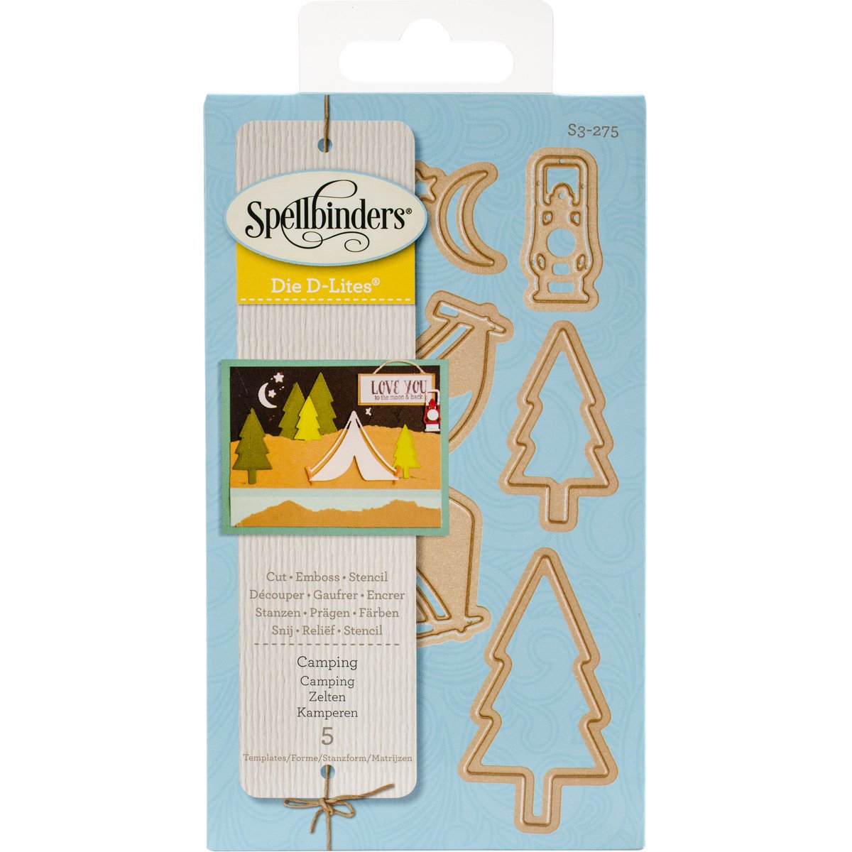 Spellbinders D-Lites Camping Die, Brown