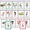 100 Parent-Child Daily Conversation Starters Cards with Picture - Fun Family-Friendly Vivid Question Cards Game for Kids - Learning Materials Great for ESL Teaching: Parent/Teacher/Autism