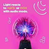 WICKED GIZMOS WG 8'' Plasma Ball Touch Sensitive Glass Lightning Sphere view 5